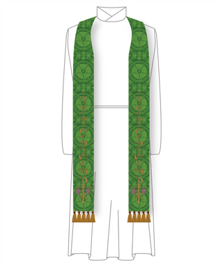 Clergy Stole for Trinity and Ordinary Times | Priest and Pastor Stoles