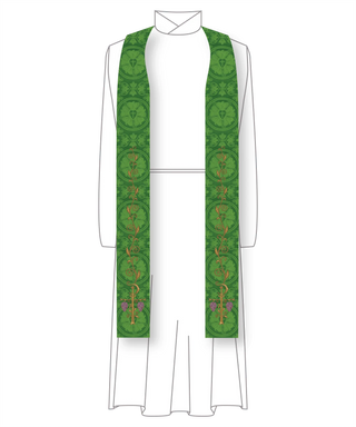 Clergy Stole for Trinity and Ordinary Times | Priest and Pastor Stoles