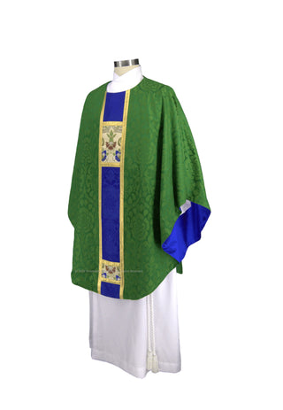 Casula del sacerdote verde in broccato di Winchester | Casula di arazzo di broccato