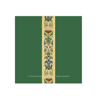 Green Silk Damask Chalice Veil | Green Tapestry Accent Chalice Veil