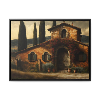 Home Décor Wall Art Tuscan Themed Canvas Print Premium Framed Kitchen Gift For Mom - Italian Afternoon