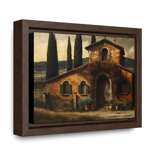 Home Décor Wall Art Tuscan Themed Canvas Print Premium Framed Kitchen Gift For Mom - Italian Afternoon