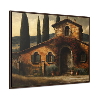 Home Décor Wall Art Tuscan Themed Canvas Print Premium Framed Kitchen Gift For Mom - Italian Afternoon