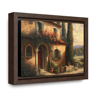 Home Décor Wall Art Tuscan Themed Framed Canvas Print Kitchen Art Perfect Gift For Mom - Sleepy Tuscan Villa