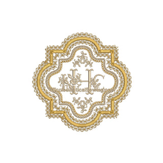 IHC Goldwork Monogram Church Altar Hangings Digital Embroidery