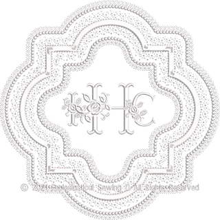 IHC Monogram Altar Linen Machine Embroidery Design