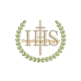 IHS Laurel Digital Embroidery Design | Digital Machine Embroidery