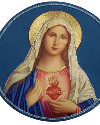 Immaculate Heart Applique Blue | Church Vestment