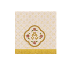 Ivory Alpha Omega Quatrefoil Pulpit Lectern Fall Fleur Rose | Ivory Fleur Rose