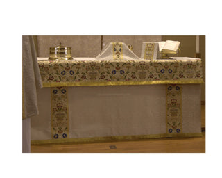 Ivory Altar Frontal With Tapestry Superfrontal | Altar Hangings