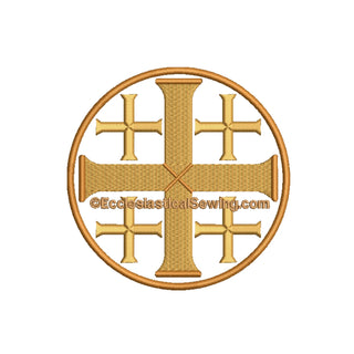 Jerusalem Cross Religious Machine Embroidery File |Church Embroidery