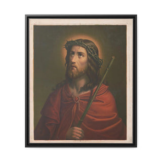 Jesus with Crown of Thorns: Premium Framed Canvas Print for Church Office