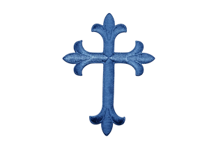 Latin Cross Appliques with Iron On Backing