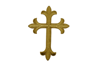 Latin Cross Appliques with Iron On Backing