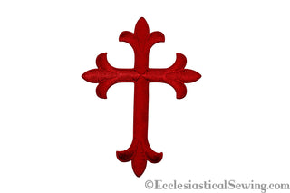 Latin Cross Appliques with Iron On Backing