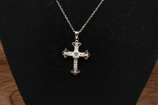 Latin Fleury Cross Necklace (925 Silver)