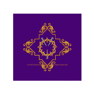 Lent Chalice Veil or Burse with Crown of Thorn and Swirl | Lent Vestments