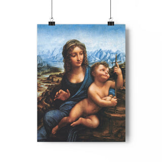 Leonardo da Vinci's Madonna of the Yarnwinder (1501) - Reproduction Poster Giclée Art Print