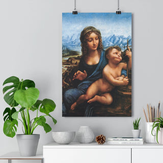 Leonardo da Vinci's Madonna of the Yarnwinder (1501) - Reproduction Poster Giclée Art Print