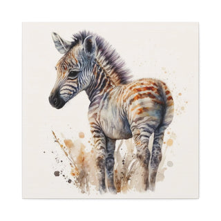 Lovely Watercolor Baby Zebra Wall Art - Perfect for Your New Arrival's Room