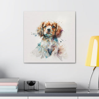 Lovely Watercolor Puppy Wall Art - Perfect for Your New Arrival's Room