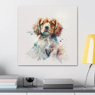 Lovely Watercolor Puppy Wall Art - Perfect for Your New Arrival's Room