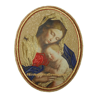 Madonna and Child Embroidered Applique | Religious Applique