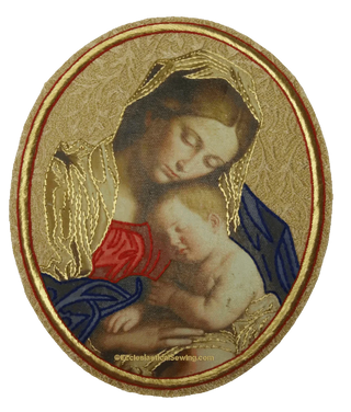 Madonna and Child Embroidered Applique | Religious Applique