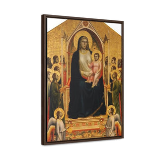 Madonna in Maest Ognissanti Madonna - Giotto di Bindonec1306 -1310 - Premium Framed Wrapped Canvas Print