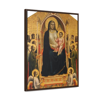 Madonna in Maest Ognissanti Madonna - Giotto di Bindonec1306 -1310 - Premium Framed Wrapped Canvas Print