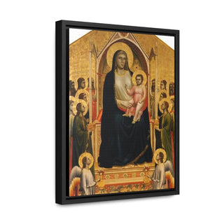 Madonna in Maest Ognissanti Madonna - Giotto di Bindonec1306 -1310 - Premium Framed Wrapped Canvas Print