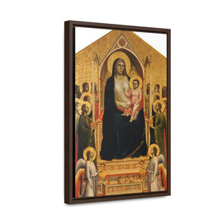 Madonna in Maest Ognissanti Madonna - Giotto di Bindonec1306 -1310 - Premium Framed Wrapped Canvas Print