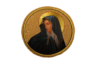 Marian Gold work Applique | Oval or Circular