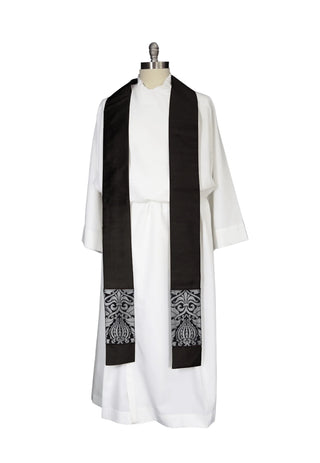 Martyr Stole with Black & Silver Clergy Liturgical Vestment