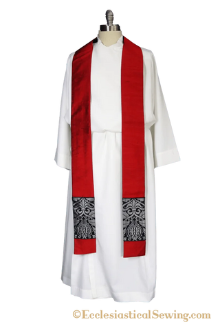 Martyr Stole with Black & Silver Clergy Liturgical Vestment