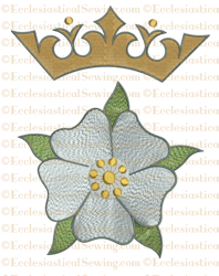 Messianic Rose & Crown | Religious Embroidery Machine File - Ecclesiastical Sewing