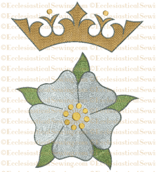 Messianic Rose & Crown | Religious Embroidery Machine File - Ecclesiastical Sewing