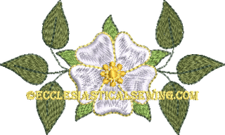 Messianic Rose Christmas Rose Machine Embroidery Design | Digital Rose Machine Embroidery Design Ecclesiastical Sewing