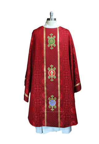 Monastic Chasuble Luther Rose Brocade Ecclesiastical Collection