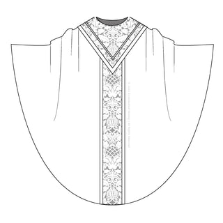 Monastic Chasuble Pattern V-Yoke Orphrey Band | Style 3004 Monastic Chasuble Sewing Pattern