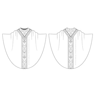 Monastic Chasuble Pattern V-Yoke Orphrey Band | Style 3004 Monastic Chasuble Sewing Pattern