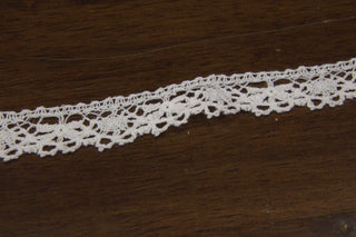 Narrow White Cluny Lace 1/2 Inch Wide | English Cluny Lace Trim