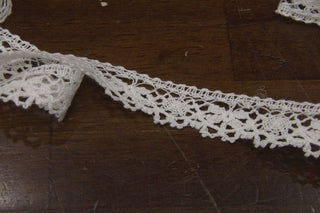 Narrow White Cluny Lace 1/2 Inch Wide | English Cluny Lace Trim