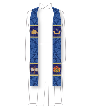 O Wisdom Advent Stole | Violet Blue Pastor Priest Advent Stole