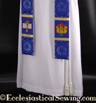 O Wisdom Advent Stole | Violet Blue Pastor Priest Advent Stole