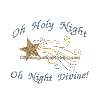 Oh Holy Night Digital Design | Christmas Embroidery Design