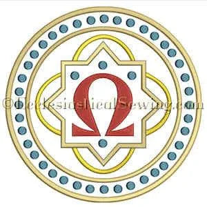 Omega Dot Circle--Religious Machine Embroidery File