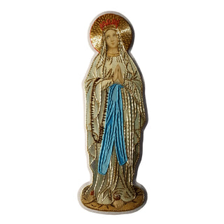 Our Lady of Lourdes Applique | Goldwork Applique for Church Vestments