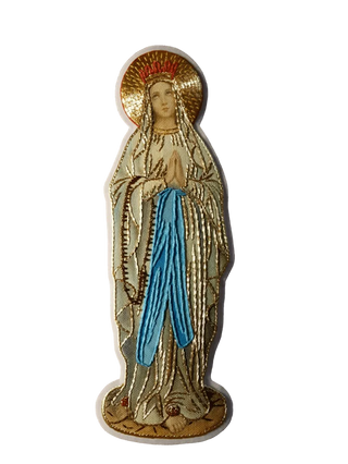 Our Lady of Lourdes Applique | Goldwork Applique for Church Vestments