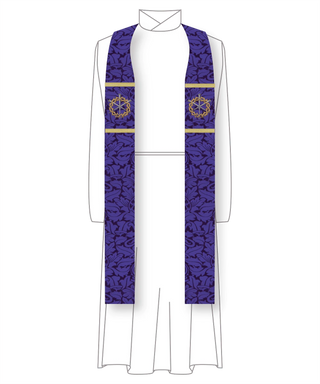 Crown of Thorns Purple Lent Stole | Ecclesiastical Sewing